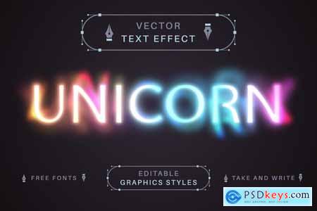 Blazing Unicorn - Editable Text Effect, Font Style