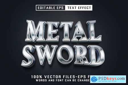 Metal Sword Editable Text Effect