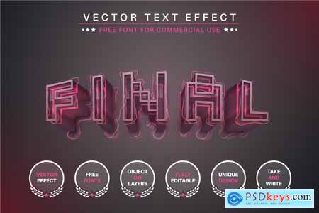 Pixel Heart - Editable Text Effect, Font Style