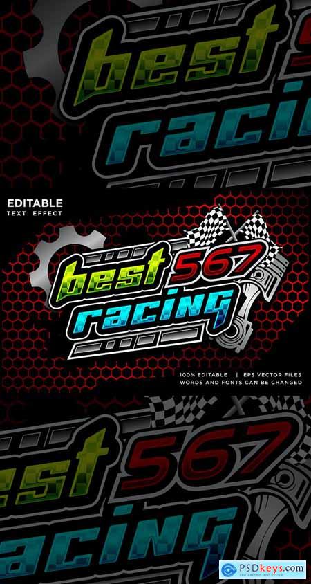 Editable Racing Sticker Text Effect