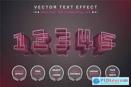 Pixel Heart - Editable Text Effect, Font Style