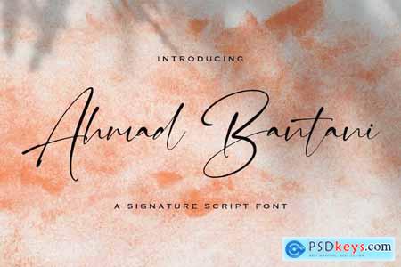 Ahmad Bantani - Signature Font