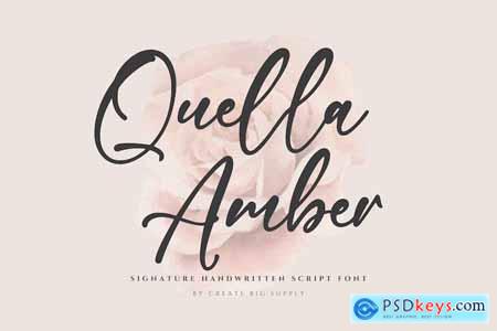 Quella Amber - Elegant Signature Handwriting Font