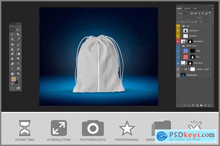 Drawstring Bag Mockup