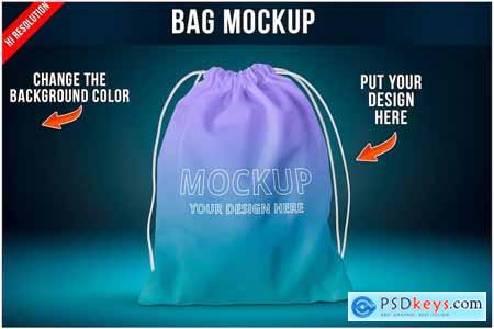 Drawstring Bag Mockup