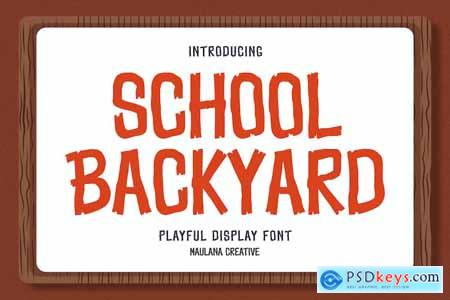 School Backyard Playful Display Font