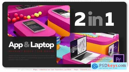 Application and Laptop Promo Isometric Colorful Style 2in1 pack 45580159
