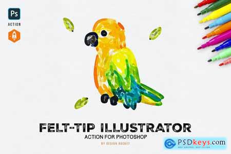 Felt-Tip Illustrator Photoshop Action