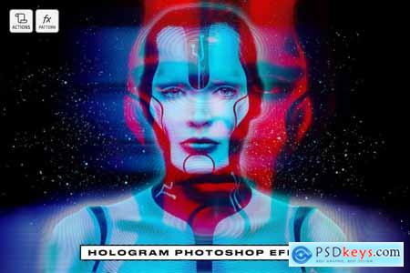 Hologram Photoshop Effect