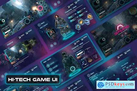 Hi-Tech MMORPG Game UI Kit