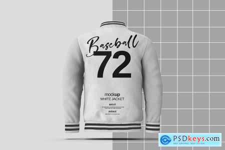 Baseball White Jacket Mockup