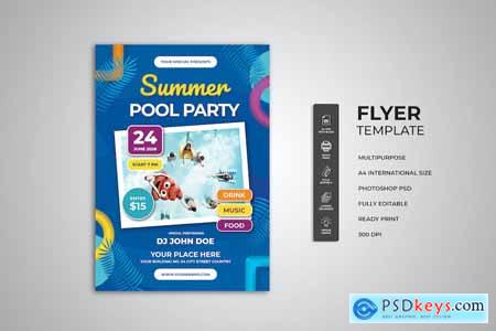 Summer Pool Party Flyer QAHM45P