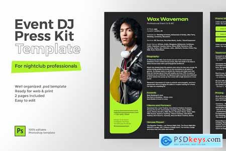 Event DJ Press Kit and Resume Template