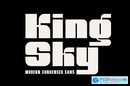 King Sky Modern Sans Serif Font Typeface