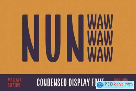 Nun Waw Condensed Sans Font