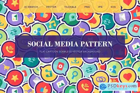 Social Media Seamless Pattern