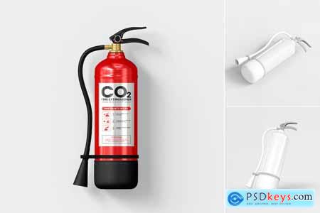 Versatile Red Metal Fire Extinguisher Psd Mockups