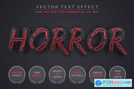 Bloody Horror - Editable Text Effect, Font Style