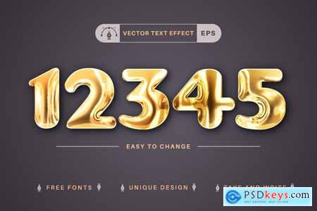 Gold Foil - Editable Text Effect, Font Style