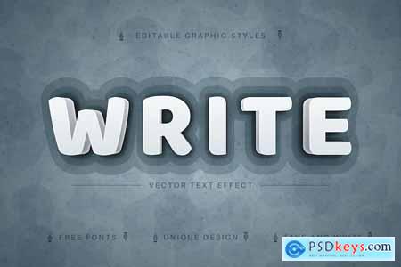 White Stone - Editable Text Effect, Font Style