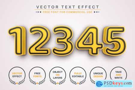 Abstract Yellow - Editable Text Effect, Font Style