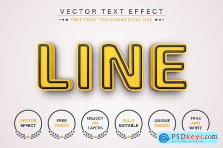 Abstract Yellow - Editable Text Effect, Font Style