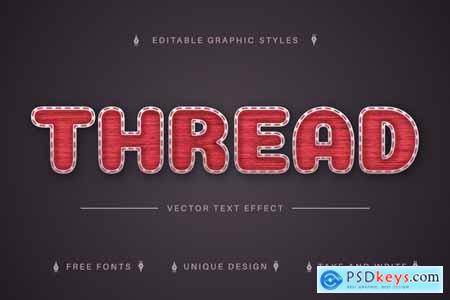 Stitch - Editable Text Effect, Font Style