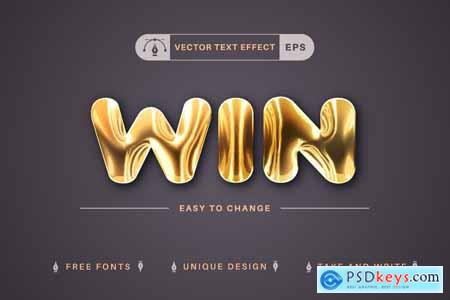 Gold Foil - Editable Text Effect, Font Style