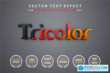 Germany tricolor- Editable Text Effect, Font Style