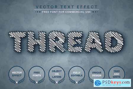Thread - Editable Text Effect, Font Style
