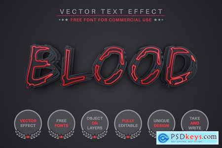 Bloody Horror - Editable Text Effect, Font Style