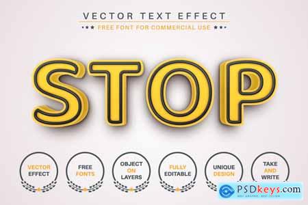 Abstract Yellow - Editable Text Effect, Font Style