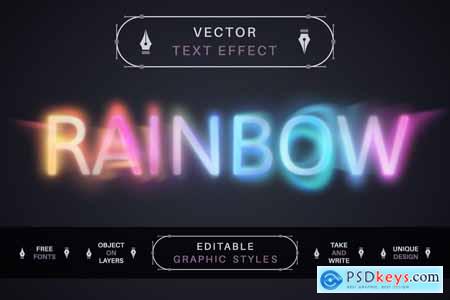 Blur Unicorn - Editable Text Effect, Font Style