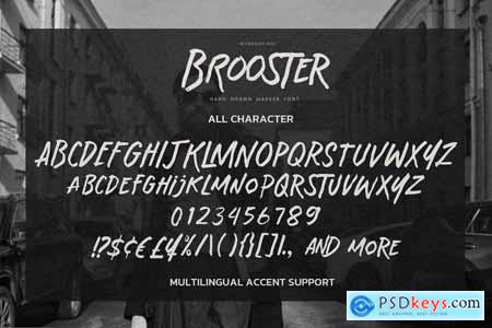 Brooster - Hand Drawn Marker Font