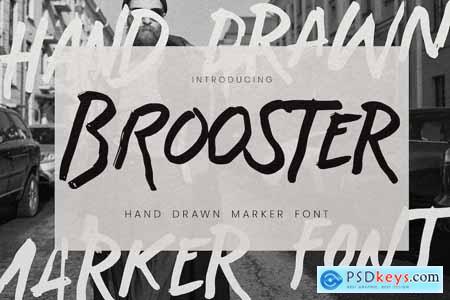 Brooster - Hand Drawn Marker Font