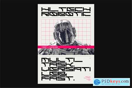 Exobyte - Futuristic Cyberpunk Techno Display Font