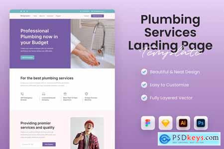 Plumbing Service Landing Page Template