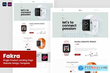 Fakra - Product Landing Page Design Template