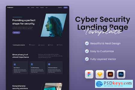 Cyber Security Landing Page Template