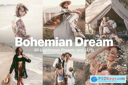 20 Bohemian Dream Lightroom Presets and LUTs