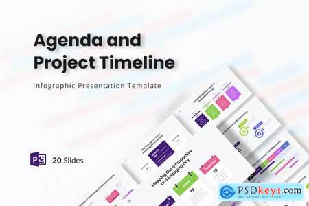 Agenda & Project Timeline Infographic PowerPoint