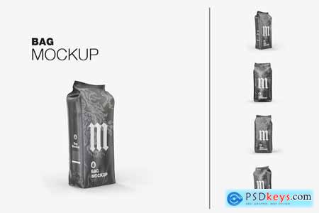 Set Kraft Food Bags Mockup