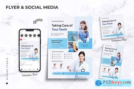 Dentist Service Flyer & Instagram Post