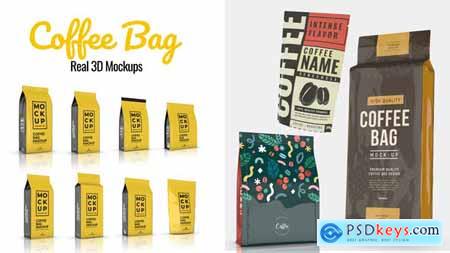 Coffee Bag Real 3D Mockups 45587253