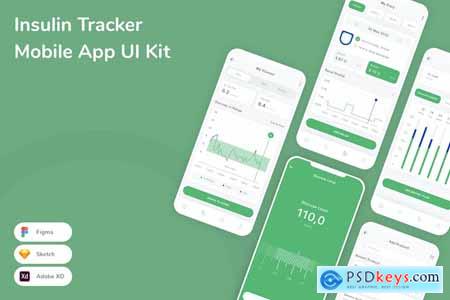 Insulin Tracker Mobile App UI Kit