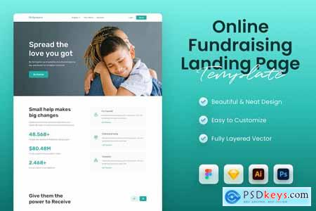 Online Fundraising Landing Page Template