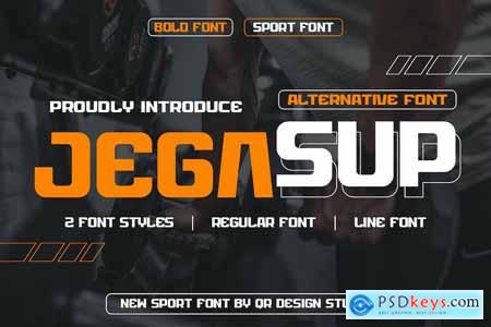 Jegasup Regular + Line - Sport Font