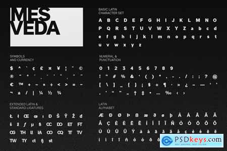 Mesveda - Clean Modern Typeface Font