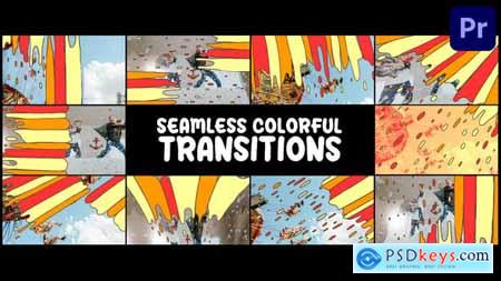 Seamless Colorful Transitions Premiere Pro MOGRT 45839570