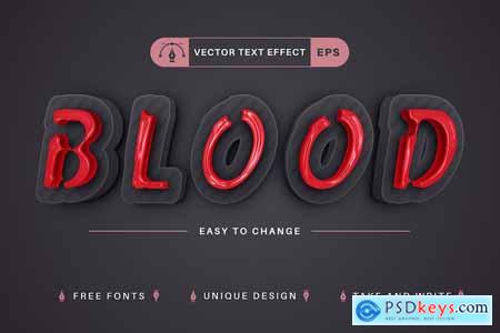Bloody - Editable Text Effect, Font Style
